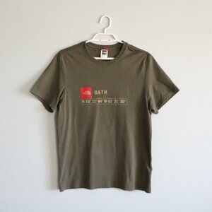 The North Face Men's Sz M Green Bath GPS Stretch‎ Crew Short Sleeve T-Shirt Top